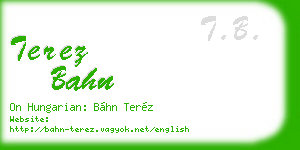 terez bahn business card
